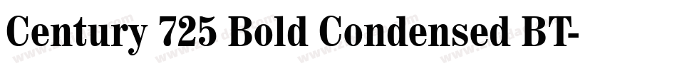 Century 725 Bold Condensed BT字体转换